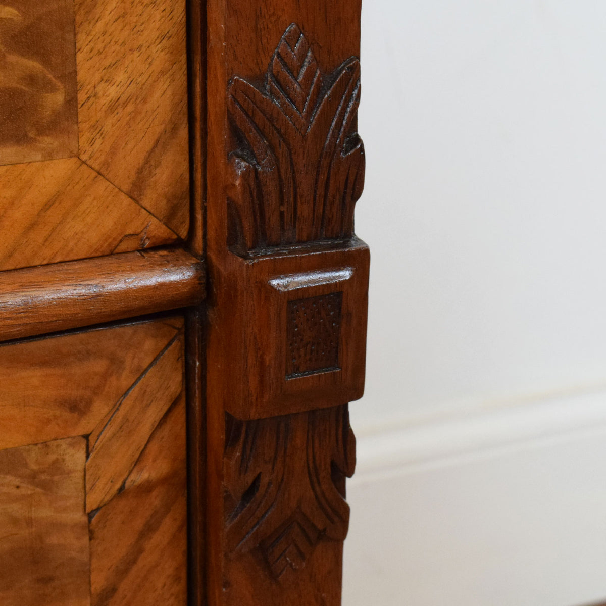 Carved Walnut Chest of Drawers