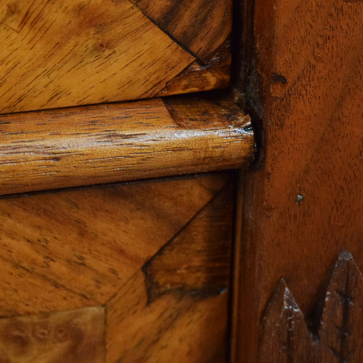Carved Walnut Chest of Drawers