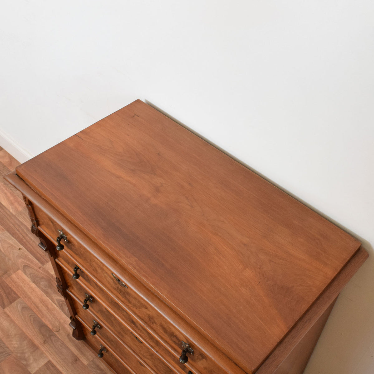 Carved Walnut Chest of Drawers