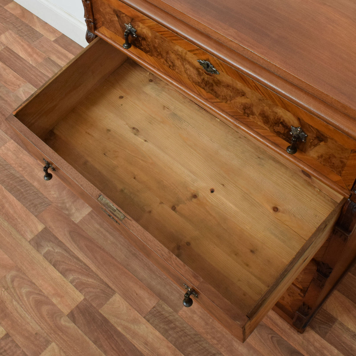 Carved Walnut Chest of Drawers