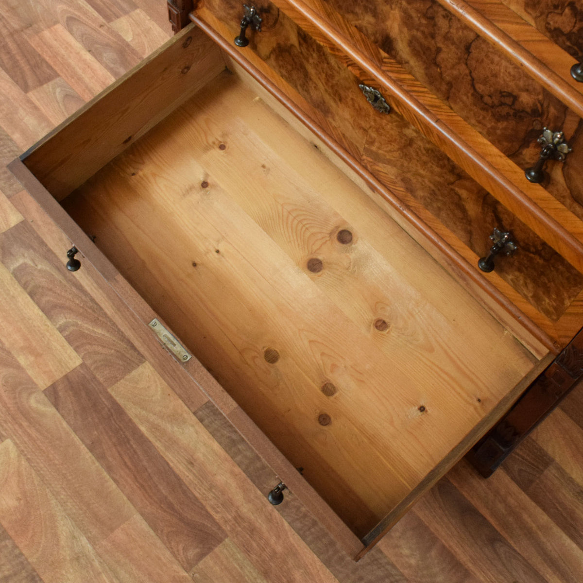 Carved Walnut Chest of Drawers
