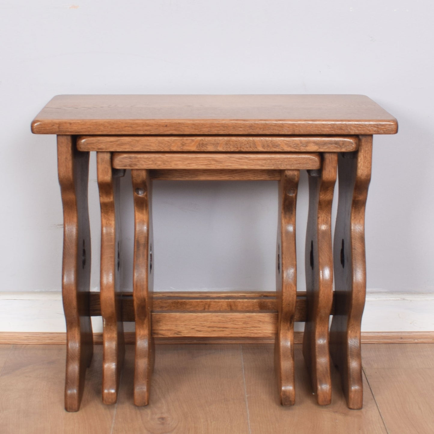 Oak Nest of Three Tables