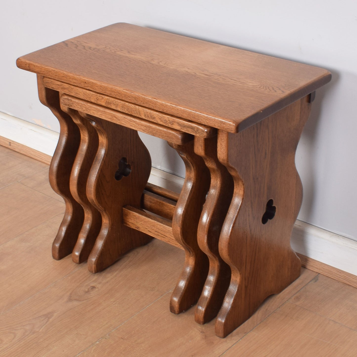 Oak Nest of Three Tables