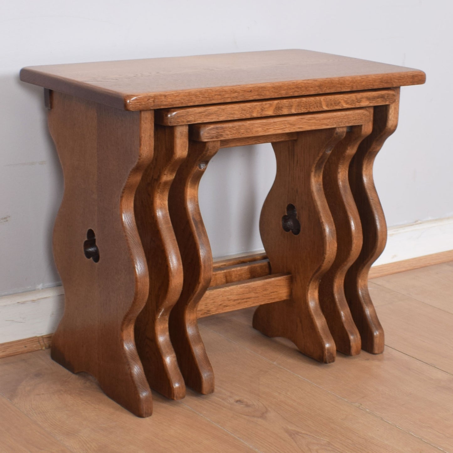 Oak Nest of Three Tables