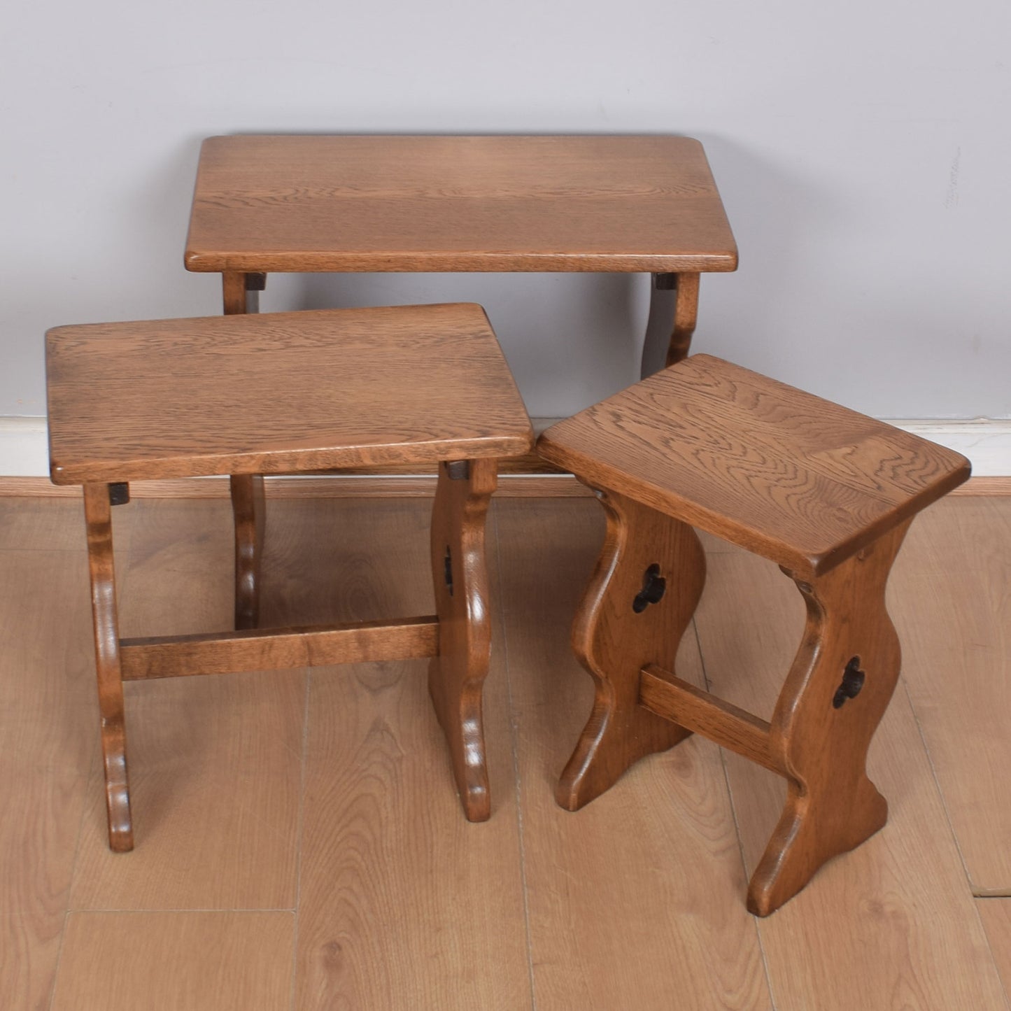 Oak Nest of Three Tables