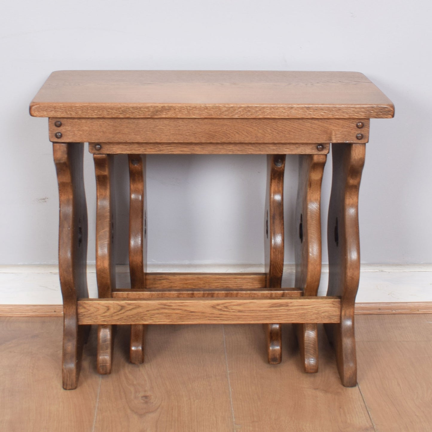 Oak Nest of Three Tables