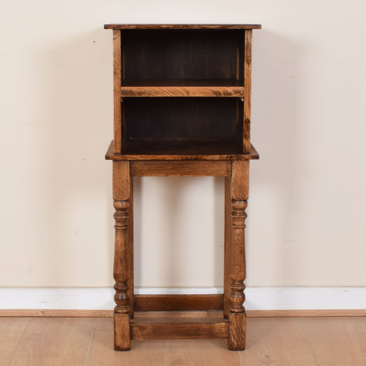 Tall Oak Bedside Cabinet.