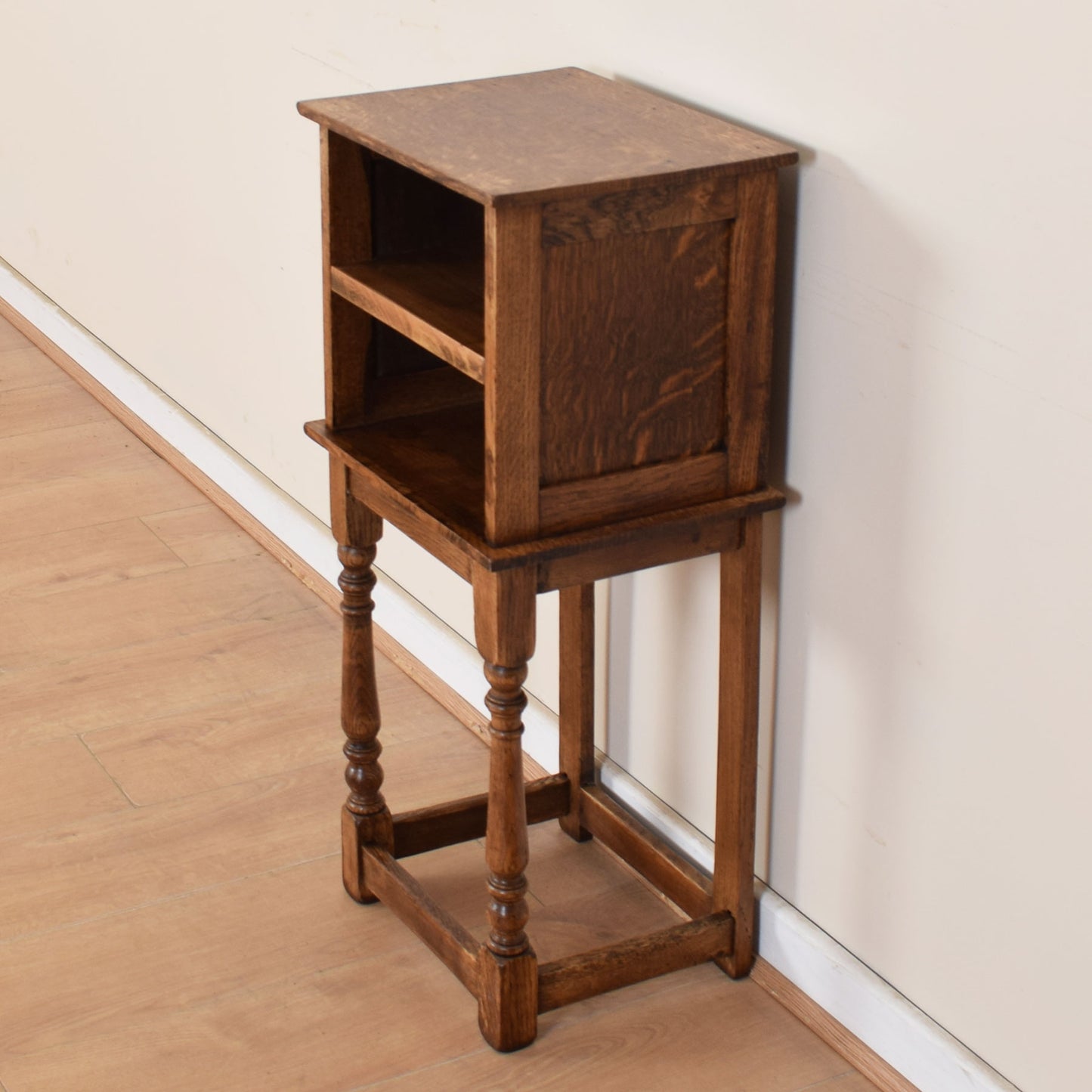 Tall Oak Bedside Cabinet.