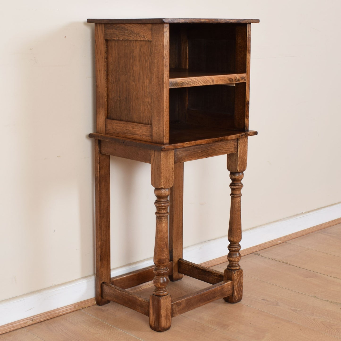 Tall Oak Bedside Cabinet.