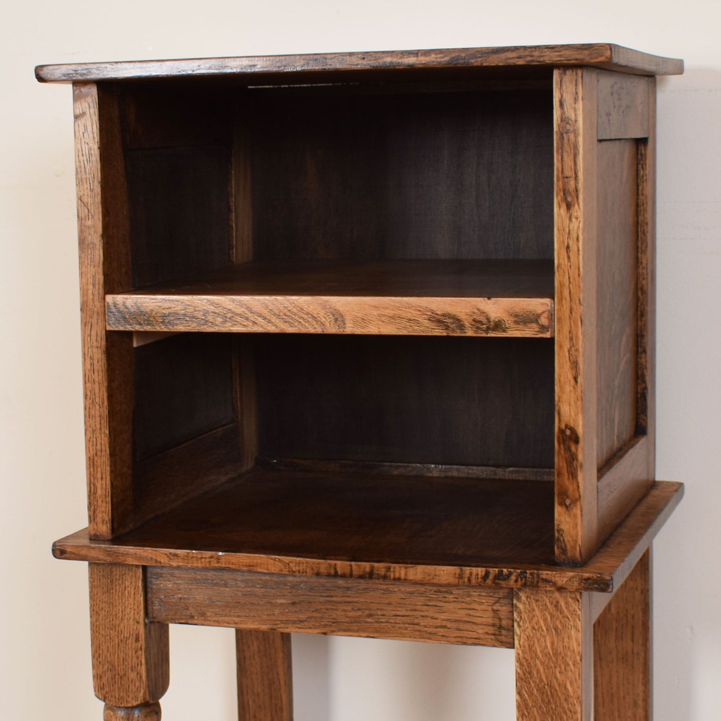 Tall Oak Bedside Cabinet.