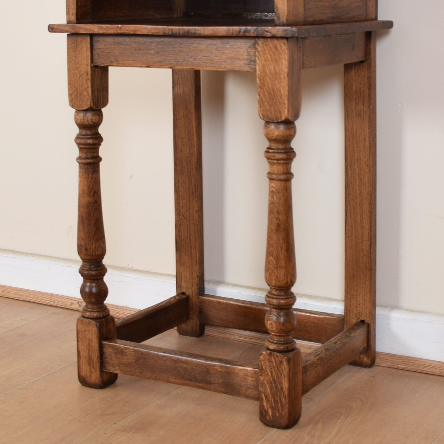 Tall Oak Bedside Cabinet.