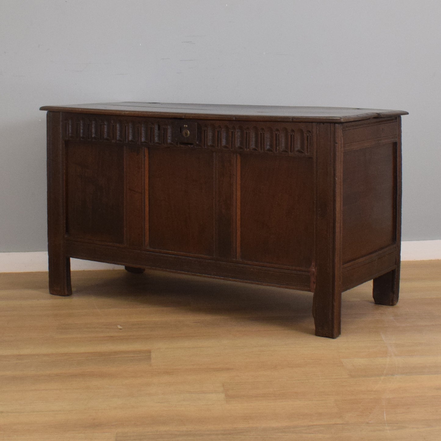 Solid Oak Antique Coffer