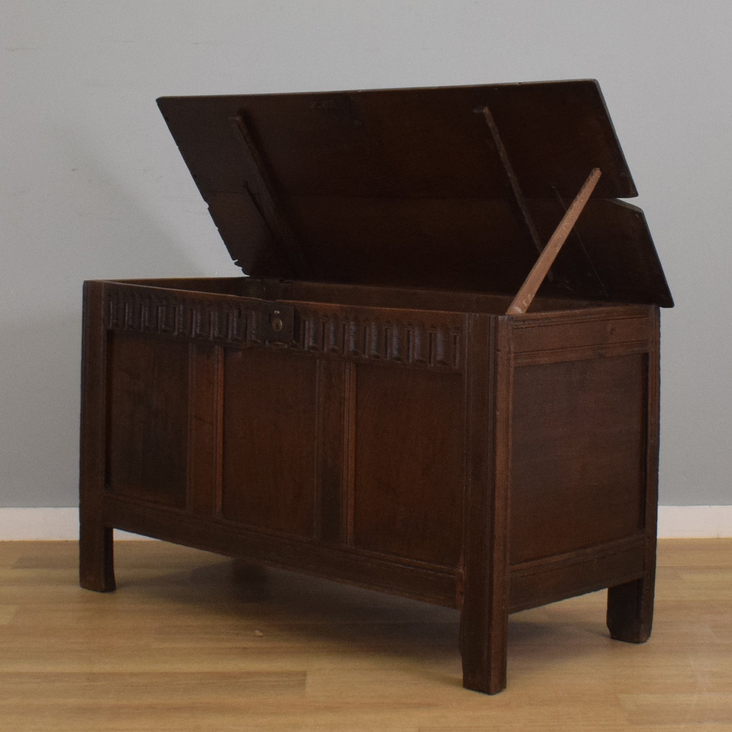 Solid Oak Antique Coffer