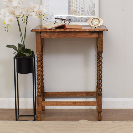 Restored Barley Twist Side Table