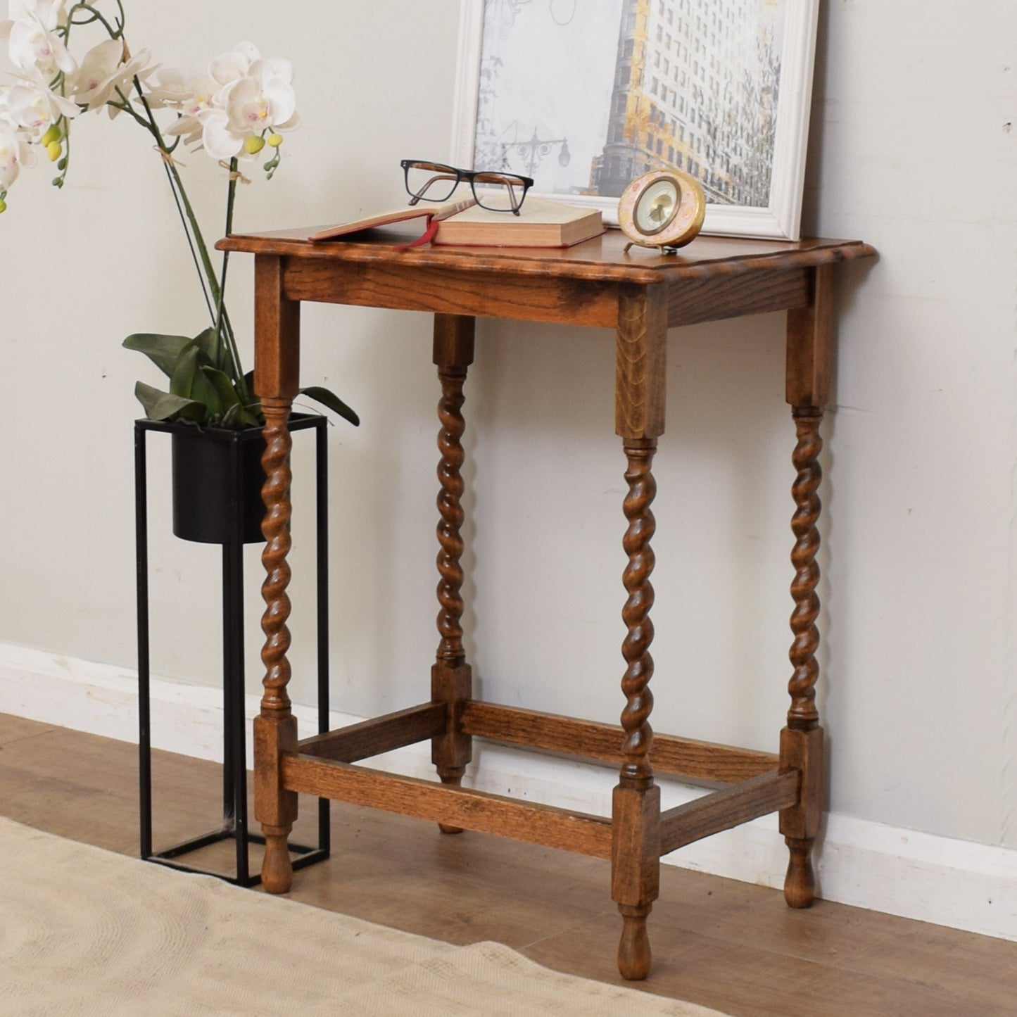 Restored Barley Twist Side Table