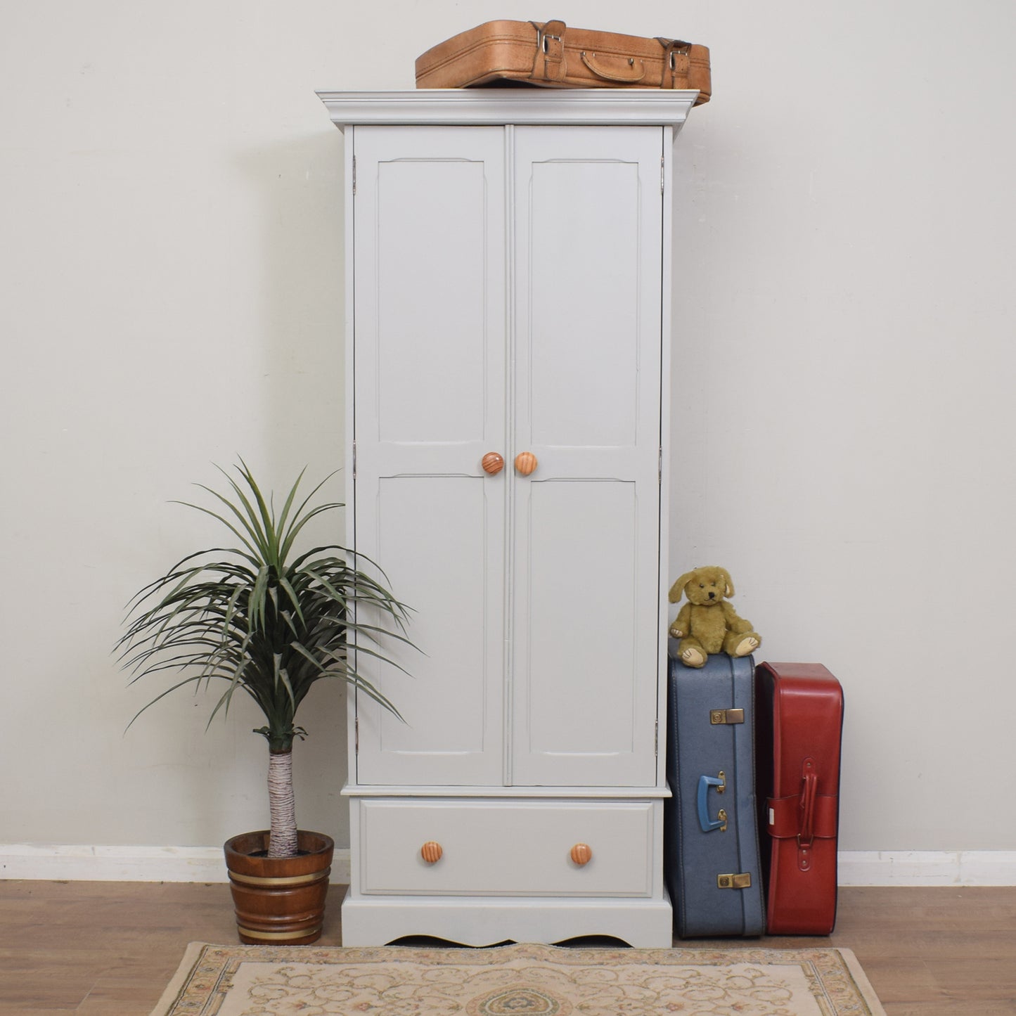 Painted Pine Double Wardrobe