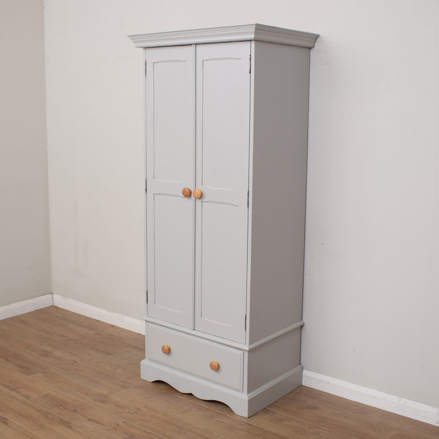 Painted Pine Double Wardrobe