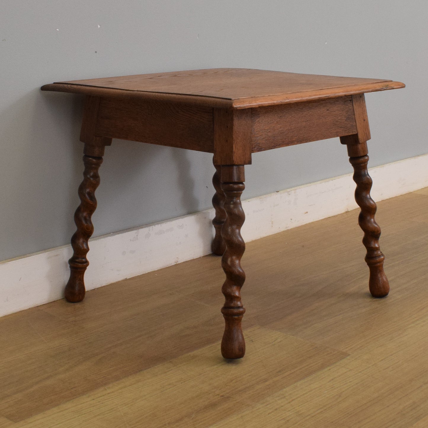Oak Barley-Twist Side Table