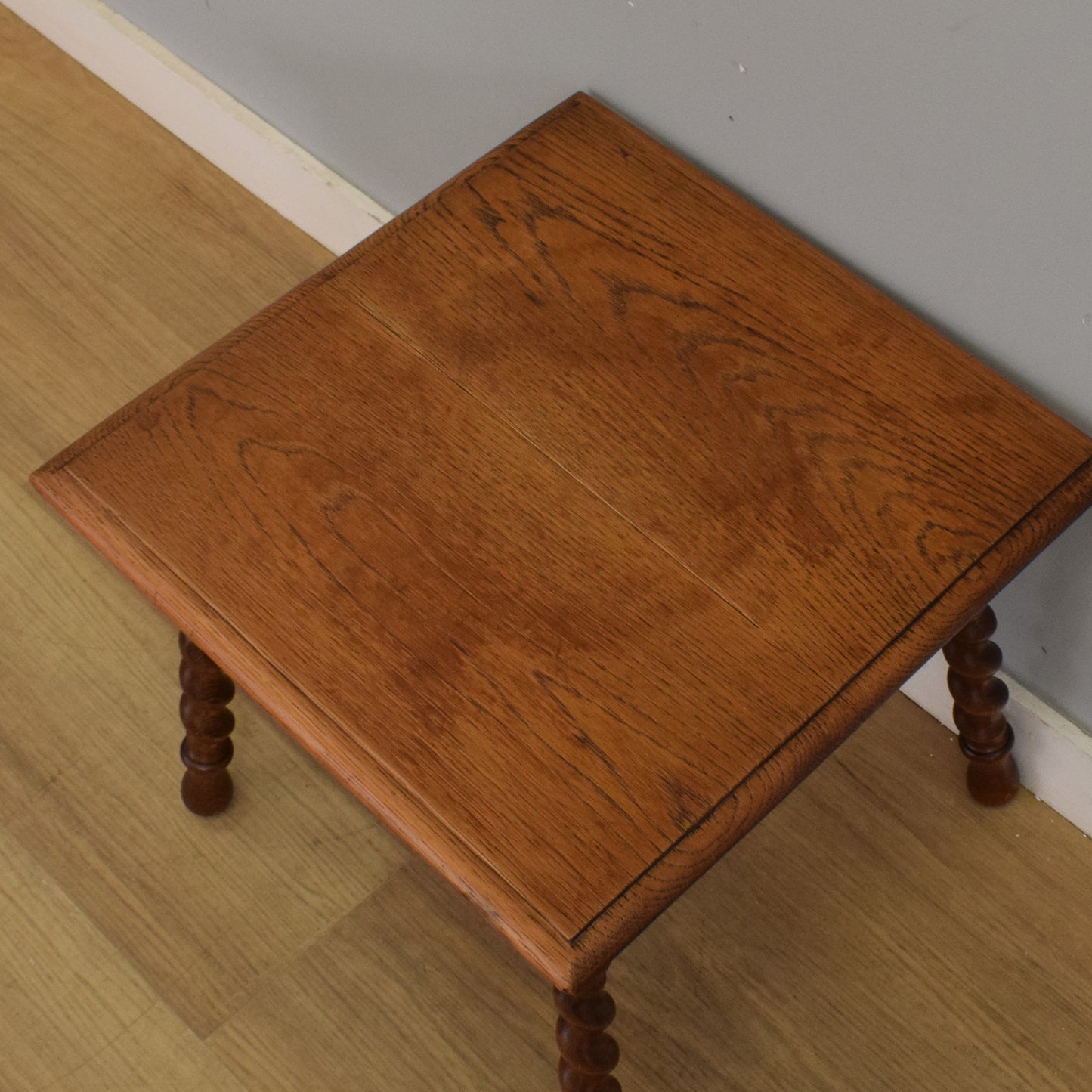 Oak Barley-Twist Side Table