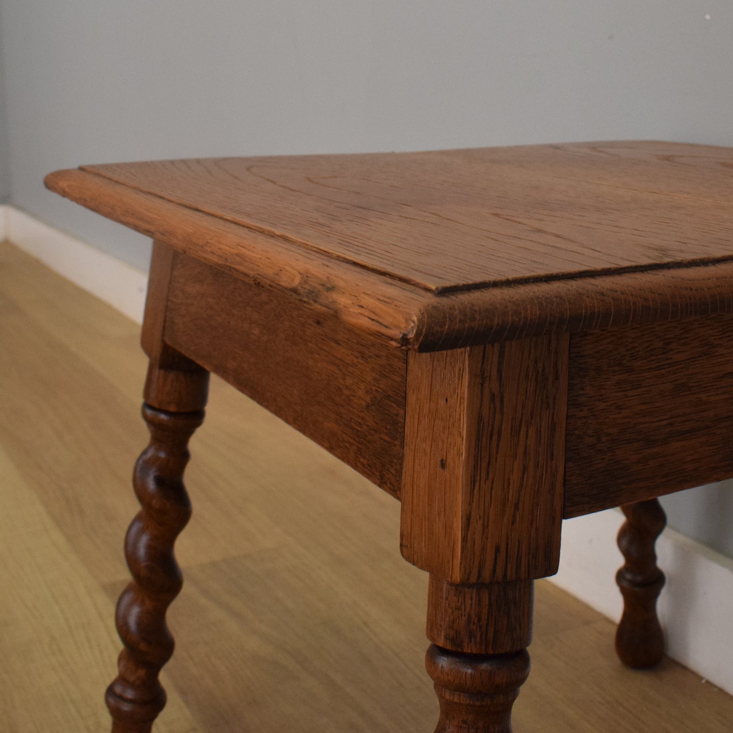 Oak Barley-Twist Side Table