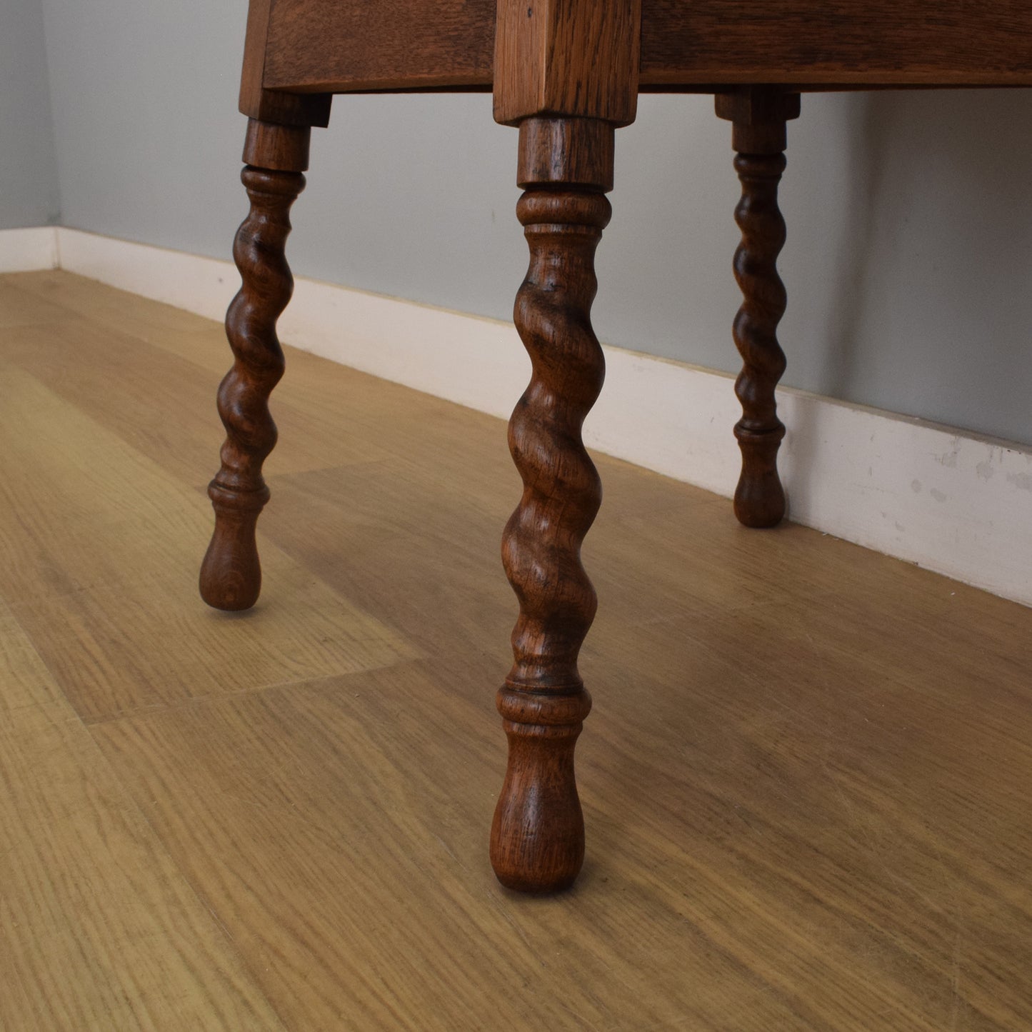 Oak Barley-Twist Side Table