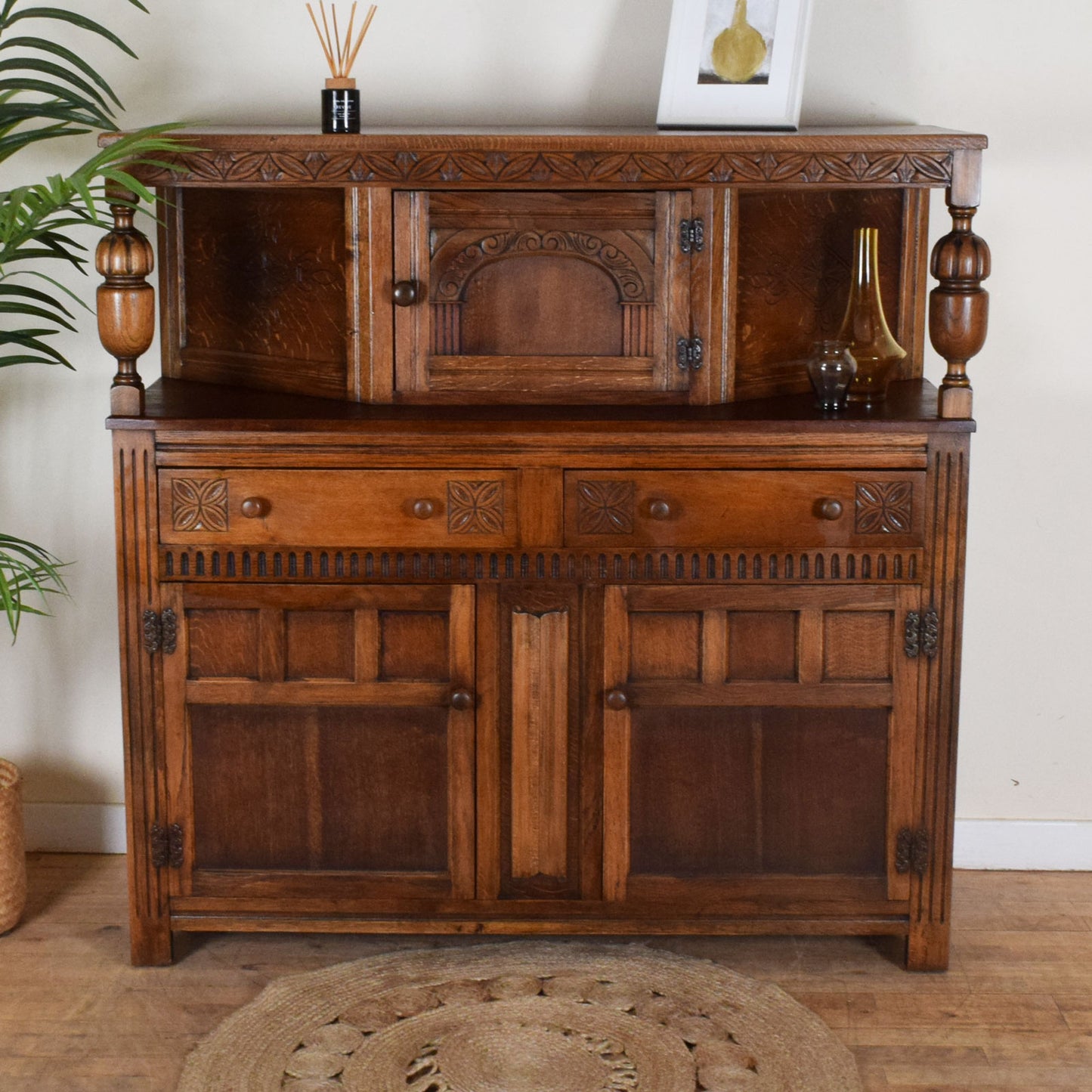 Carved Court Cabinet