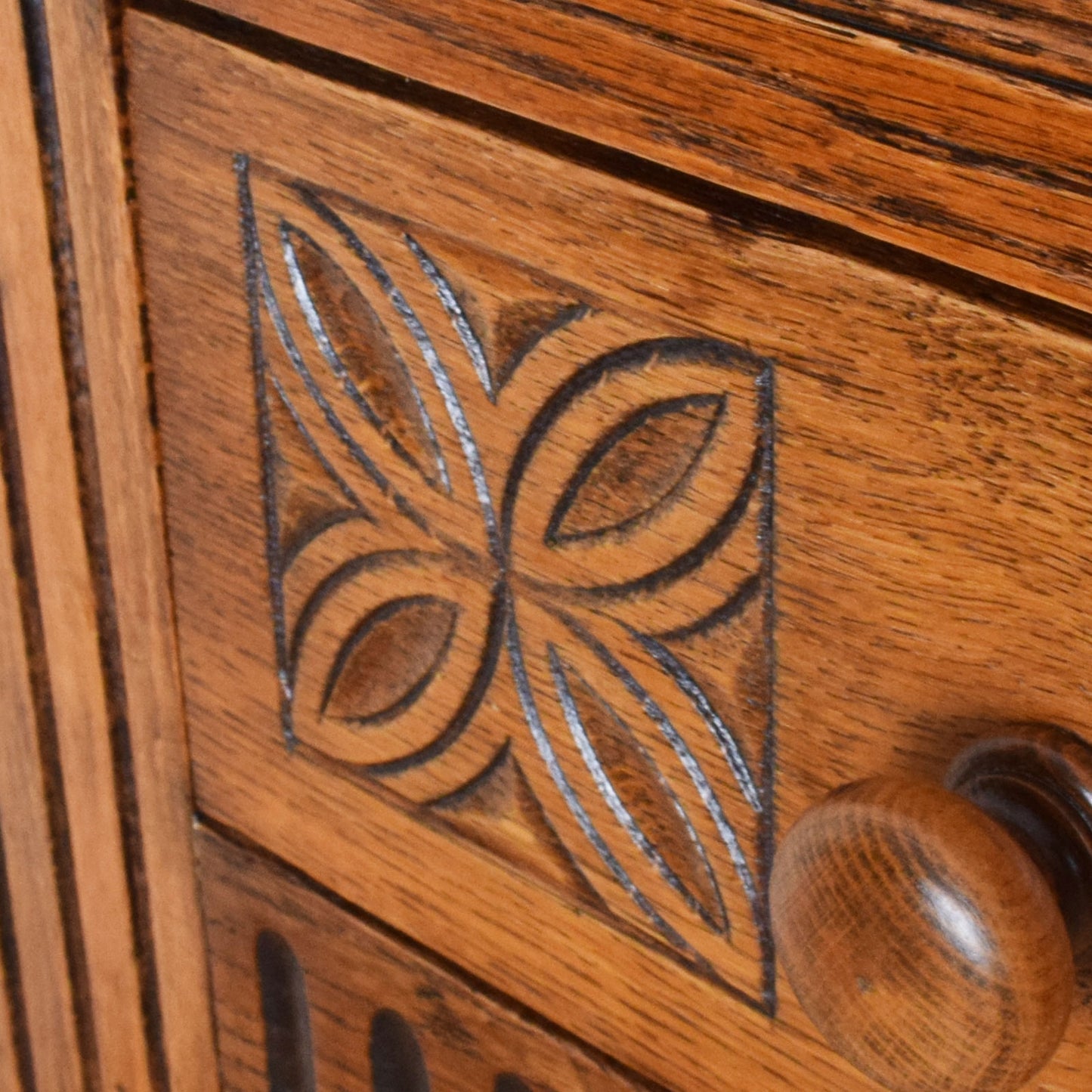 Carved Court Cabinet