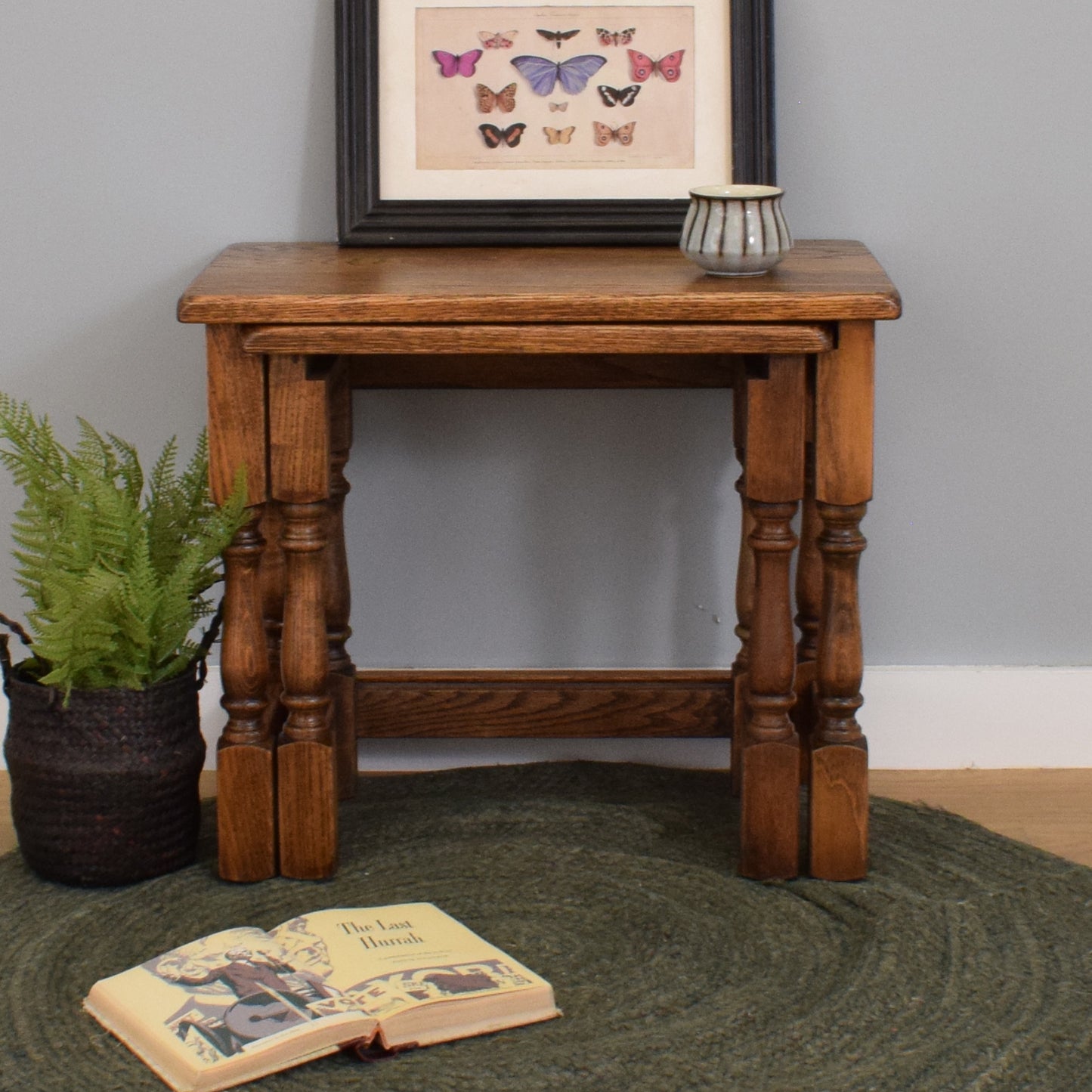 Oak Nest of Two Tables