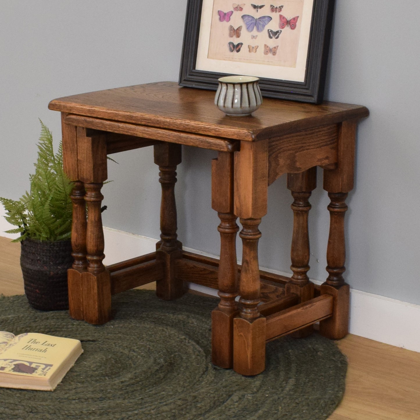 Oak Nest of Two Tables