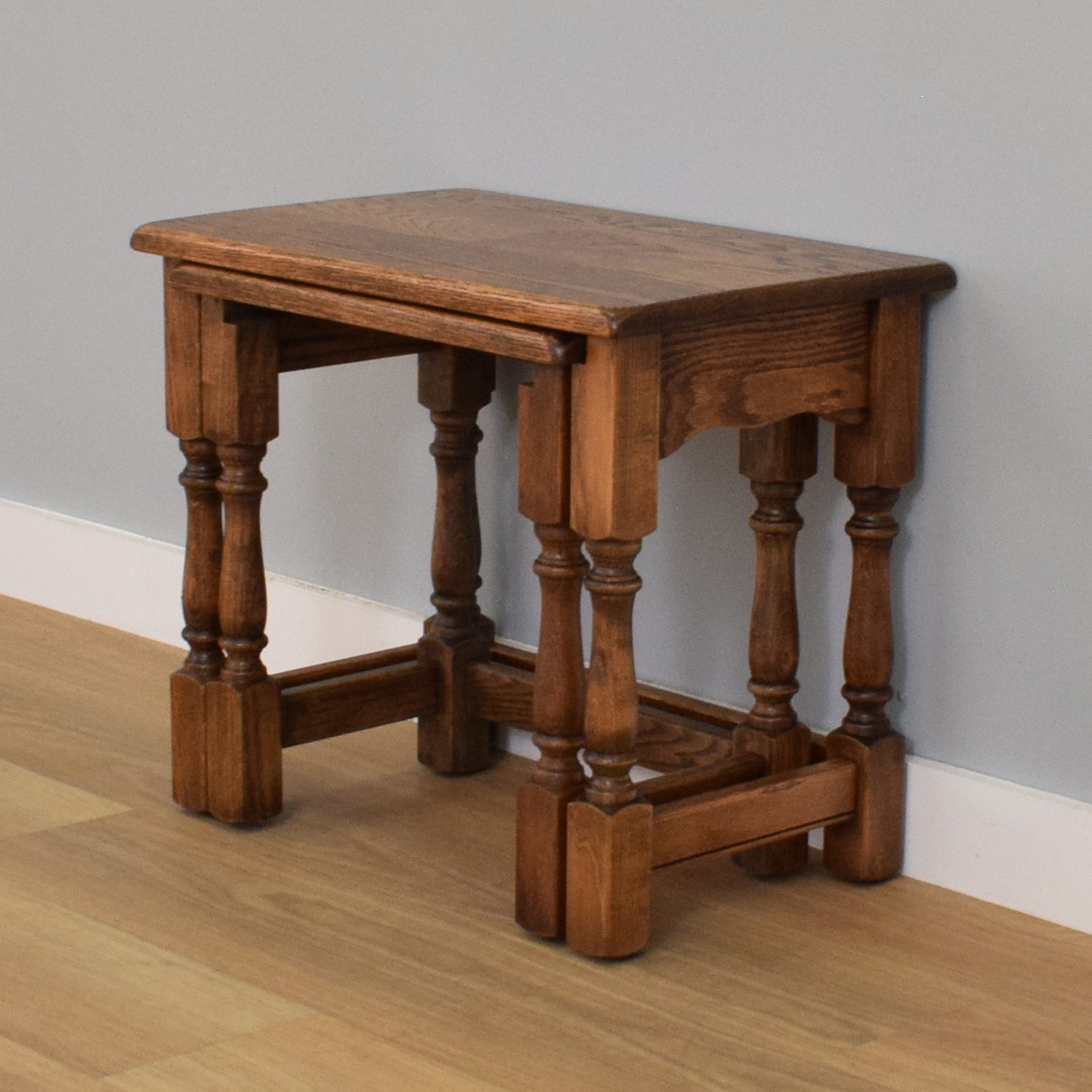 Oak Nest of Two Tables