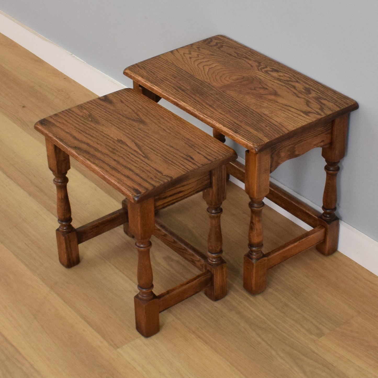 Oak Nest of Two Tables