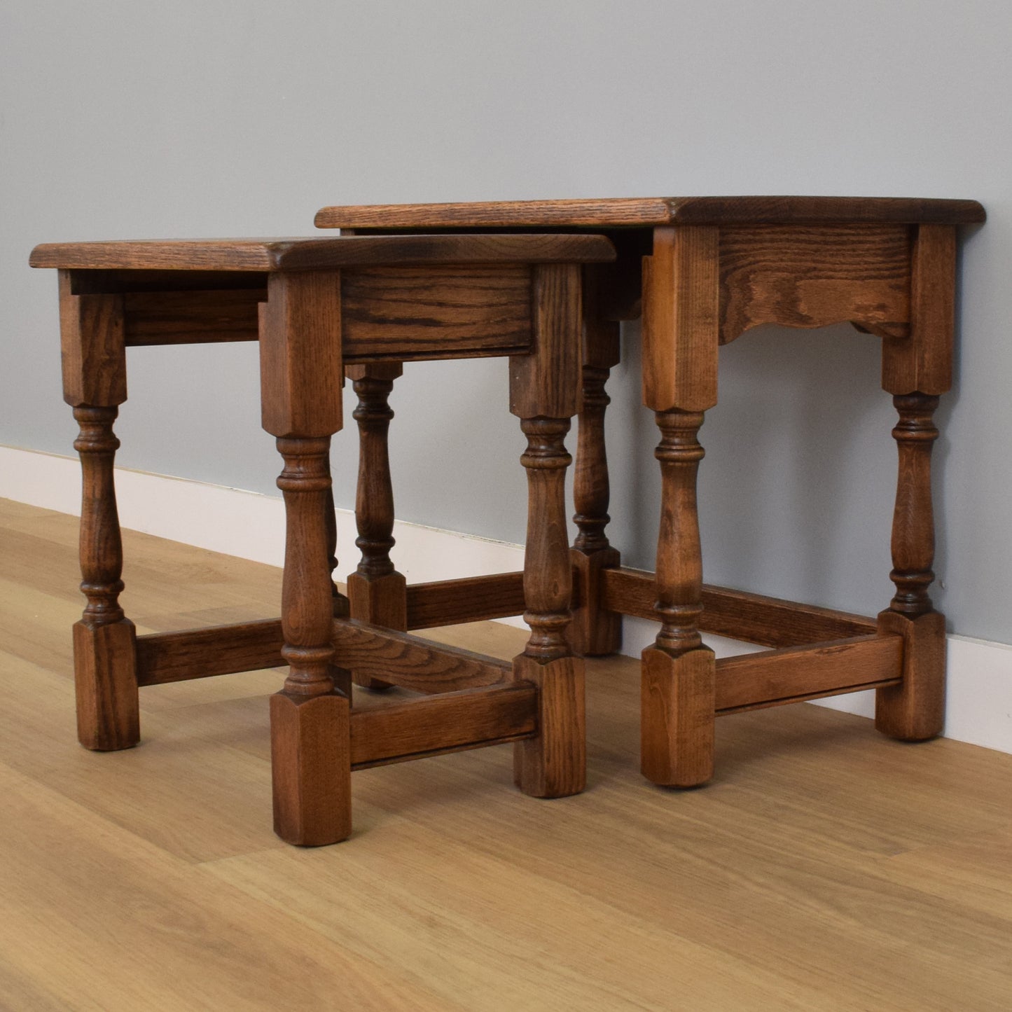 Oak Nest of Two Tables