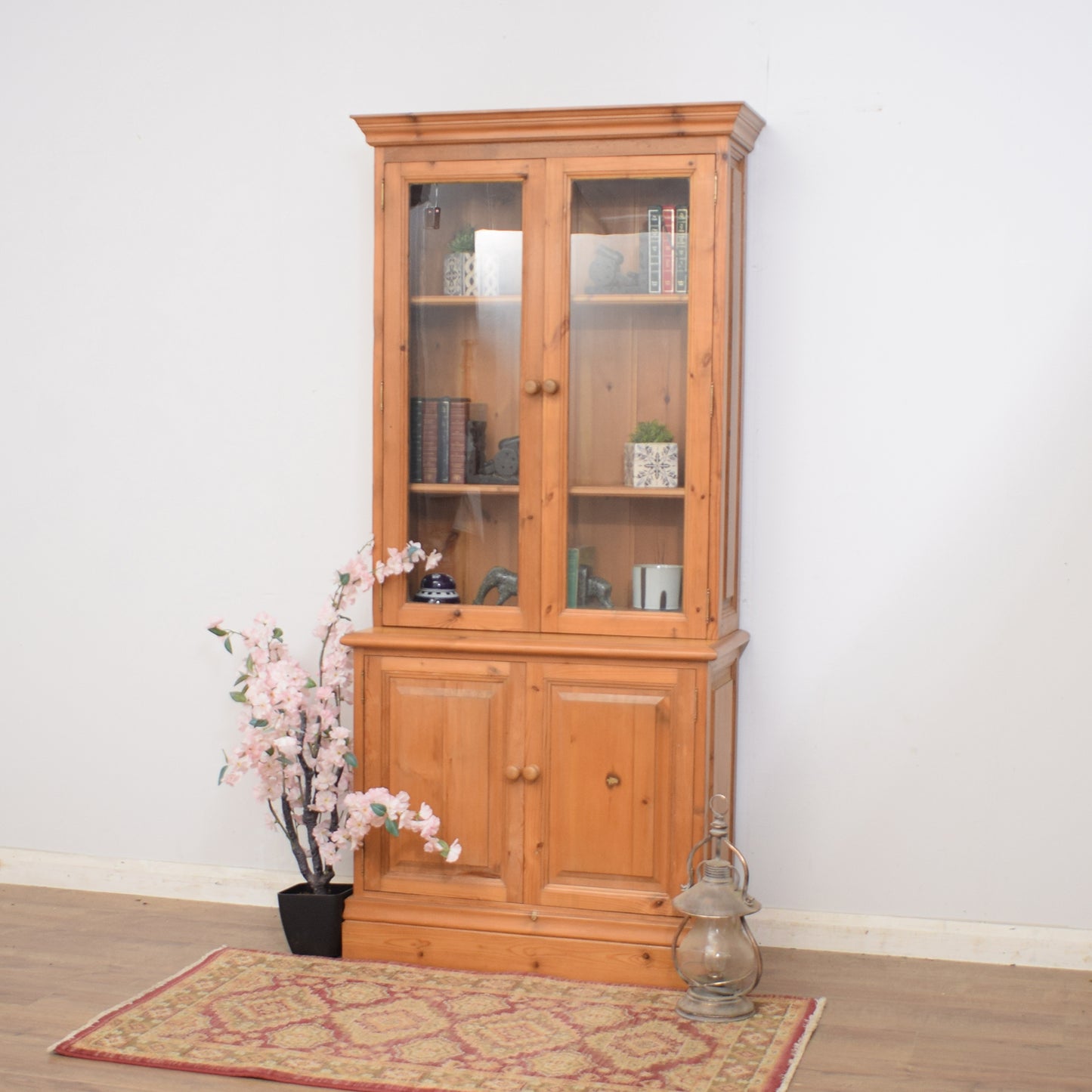 Pine Display Cabinet
