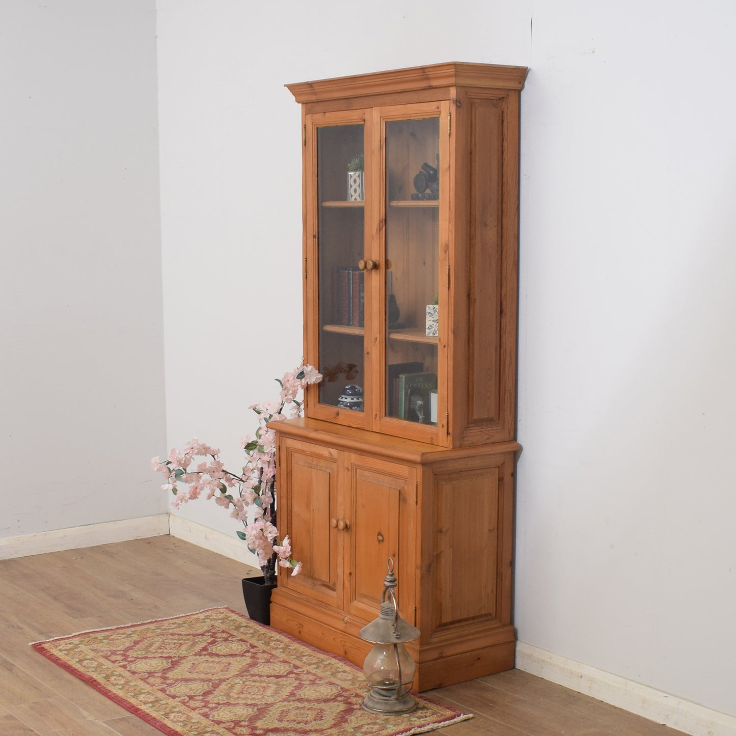 Pine Display Cabinet