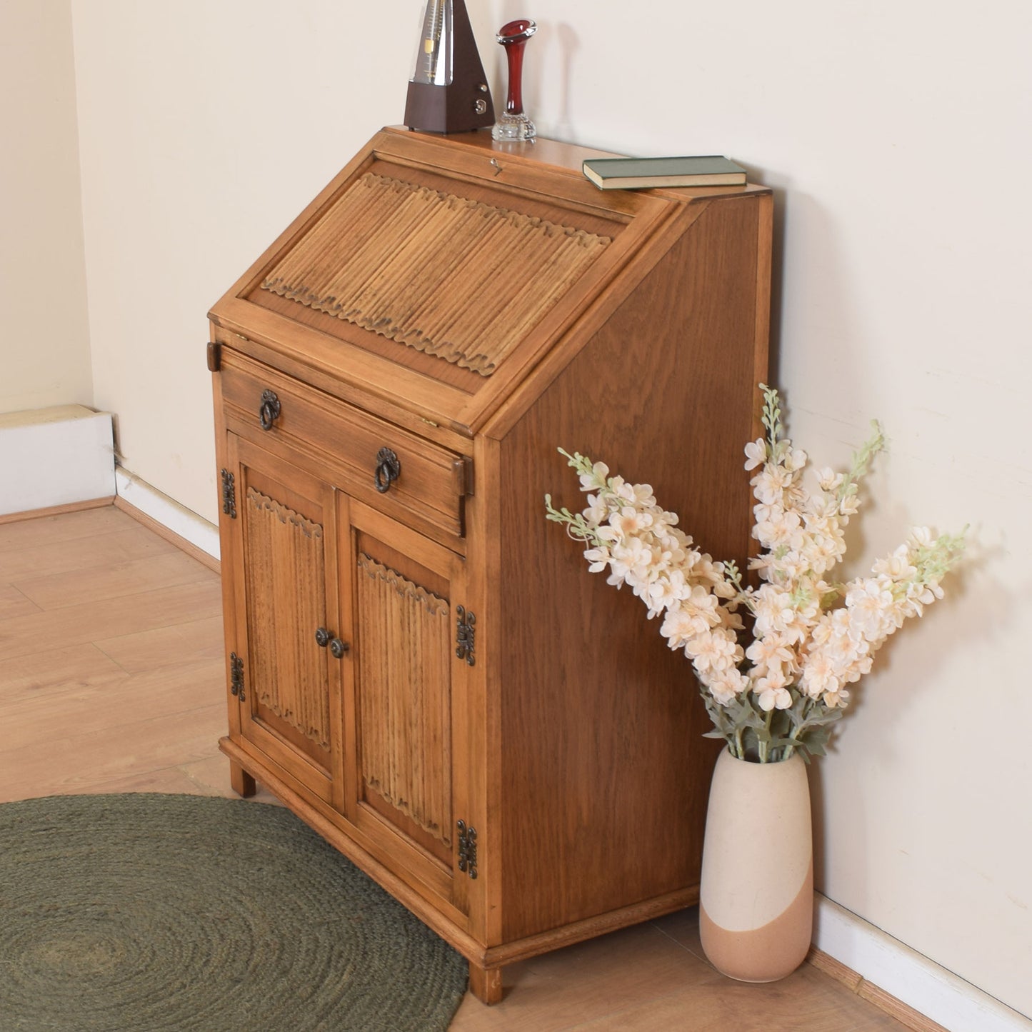 Old Charm Linenfold Bureau