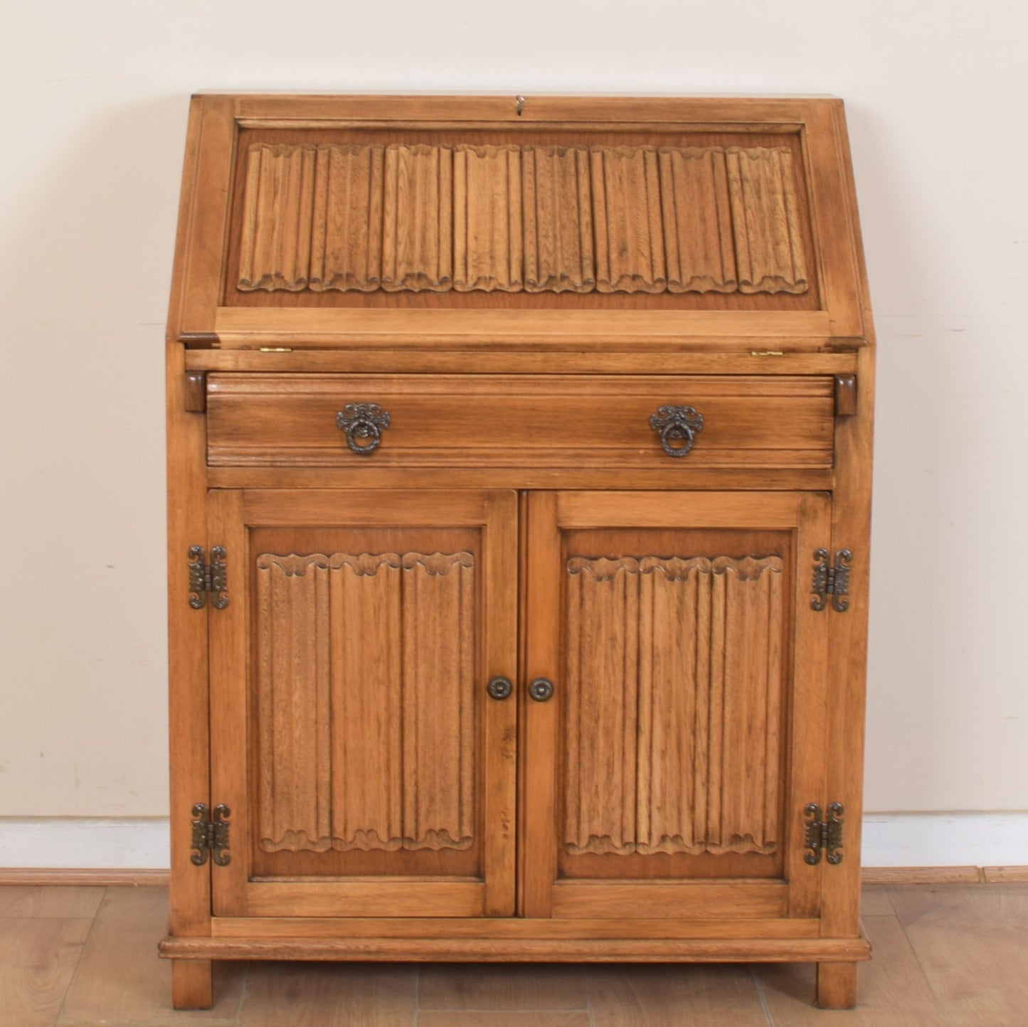 Old Charm Linenfold Bureau