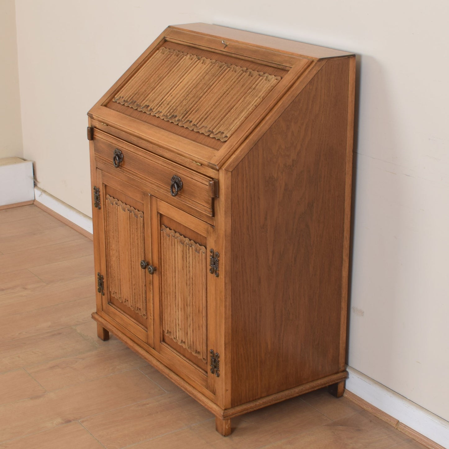 Old Charm Linenfold Bureau
