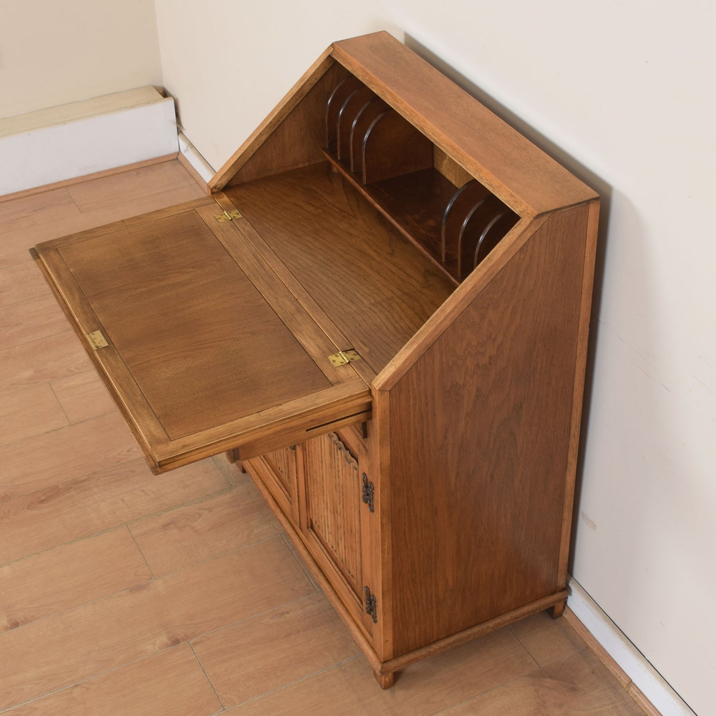 Old Charm Linenfold Bureau