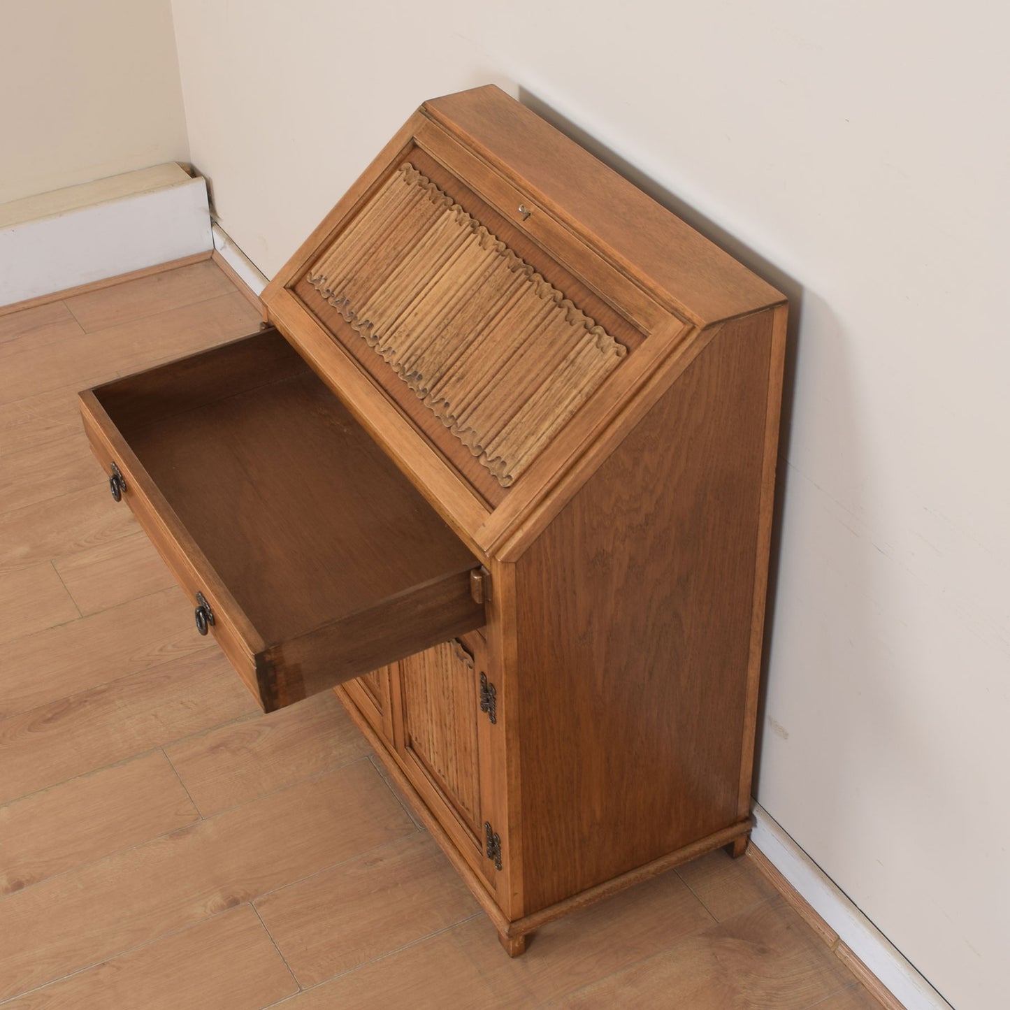 Old Charm Linenfold Bureau