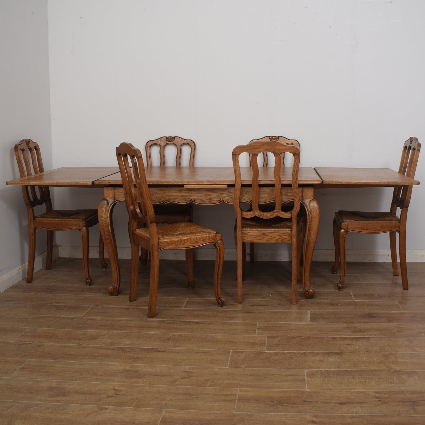 Extendable French Dining Table & Six Chairs