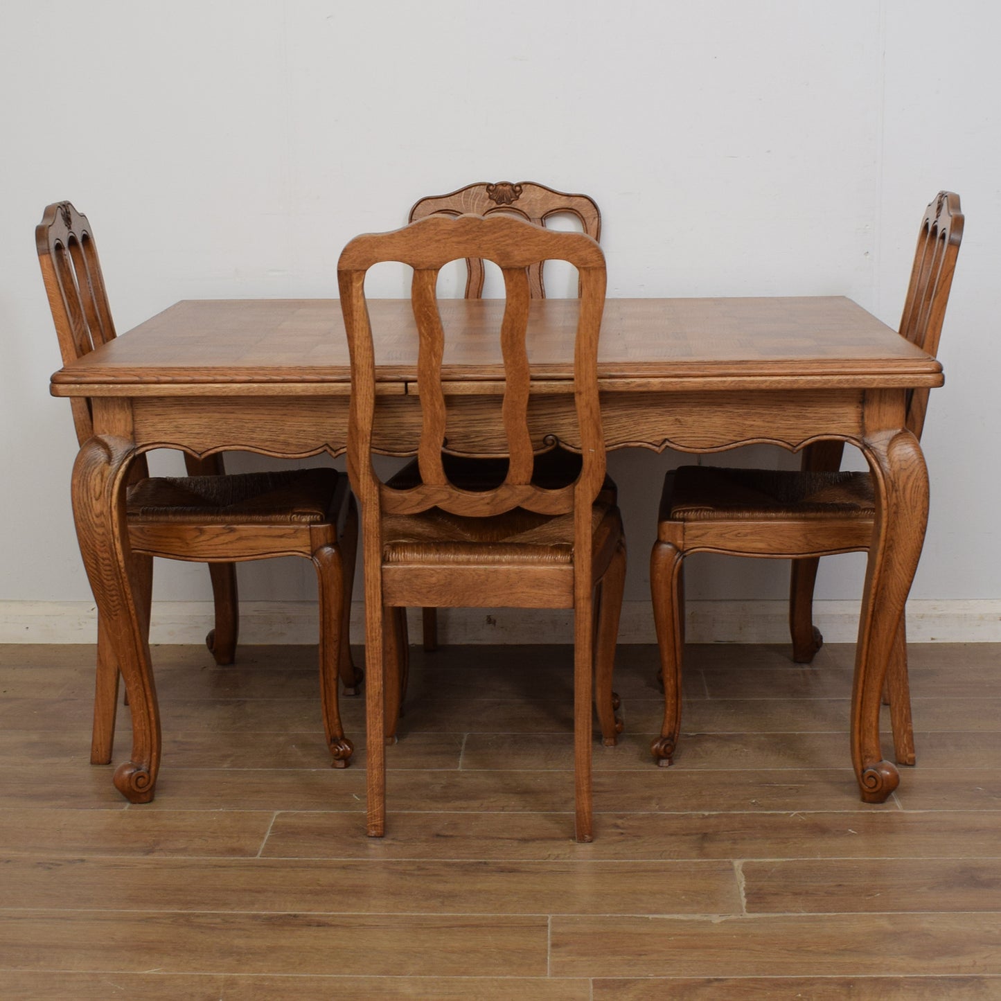 Extendable French Dining Table & Six Chairs
