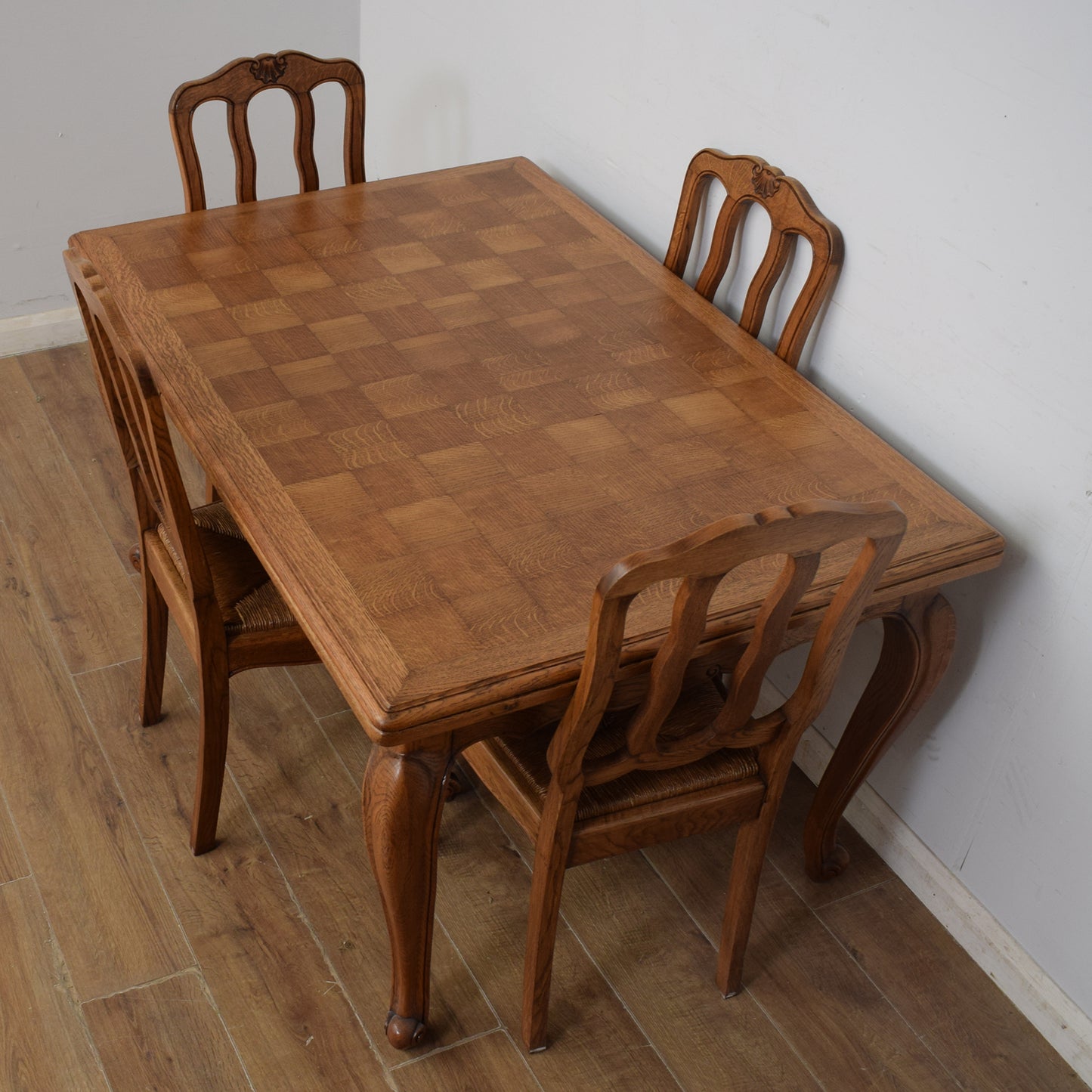 Extendable French Dining Table & Six Chairs