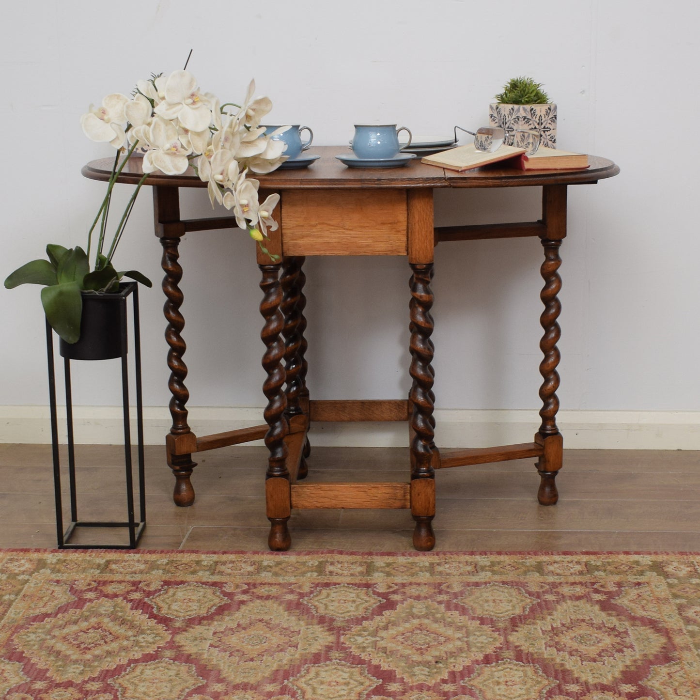 Barley-Twist Drop Leaf Table