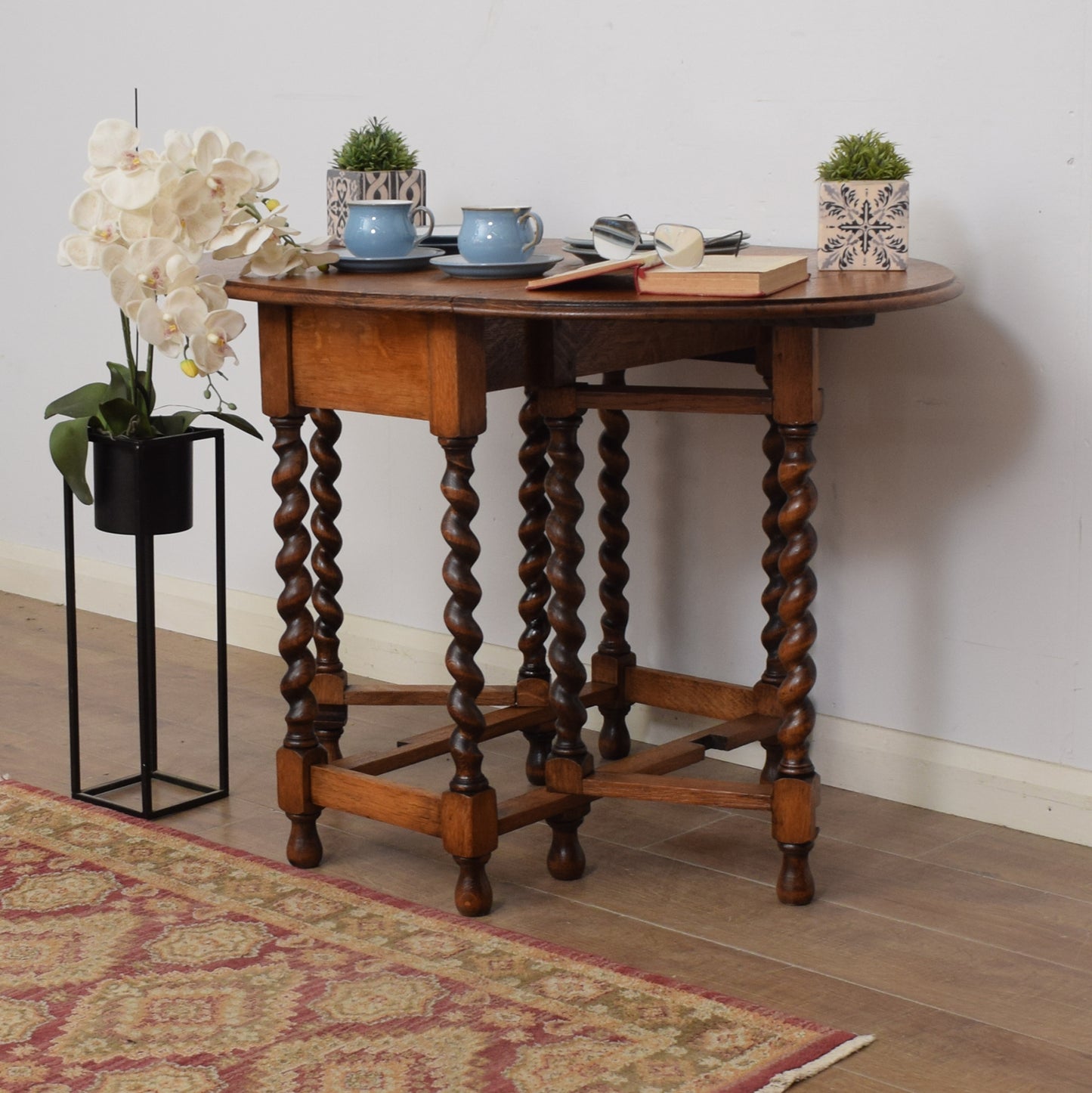 Barley-Twist Drop Leaf Table