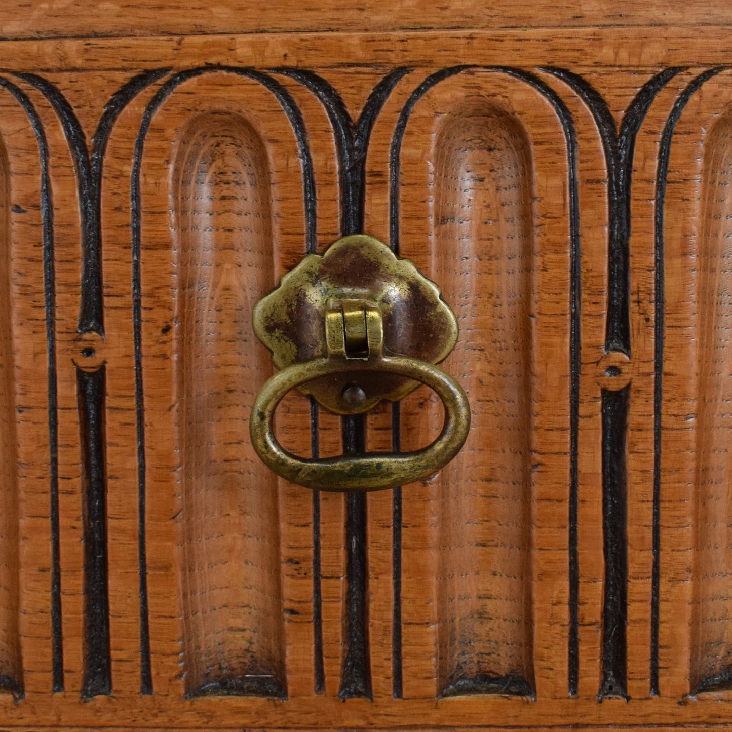 Refinished Oak and Walnut Chest of Drawers