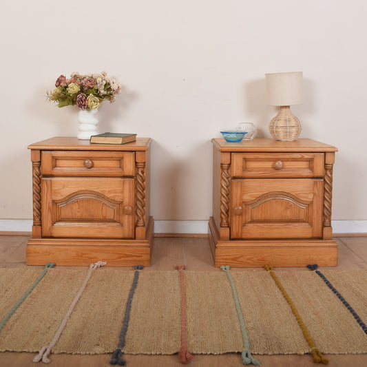 Pair of Pine Bedsides