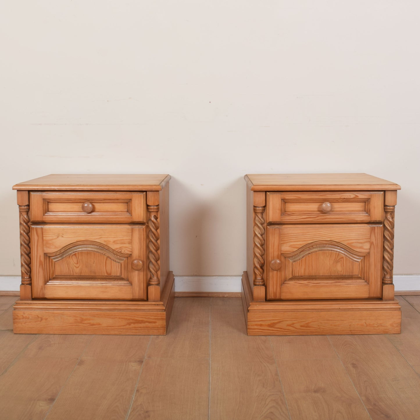 Pair of Pine Bedsides