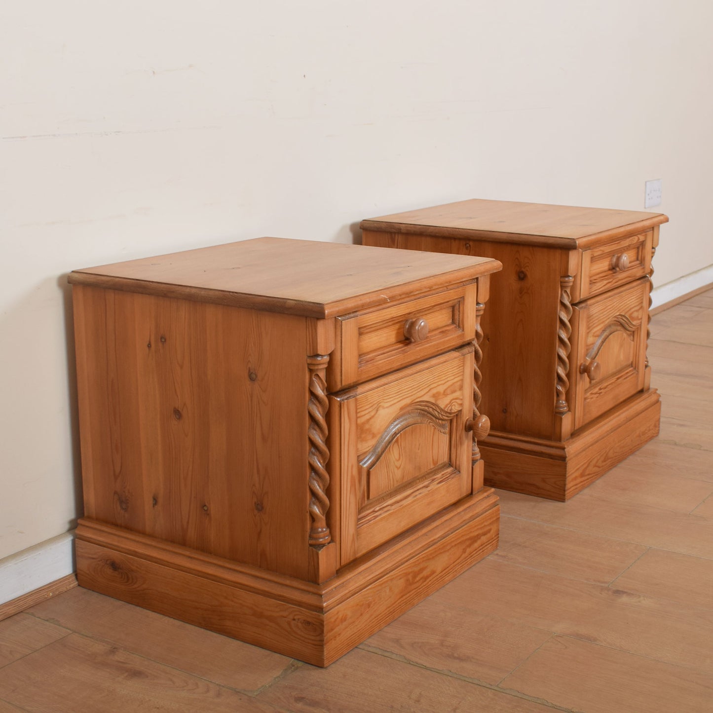 Pair of Pine Bedsides
