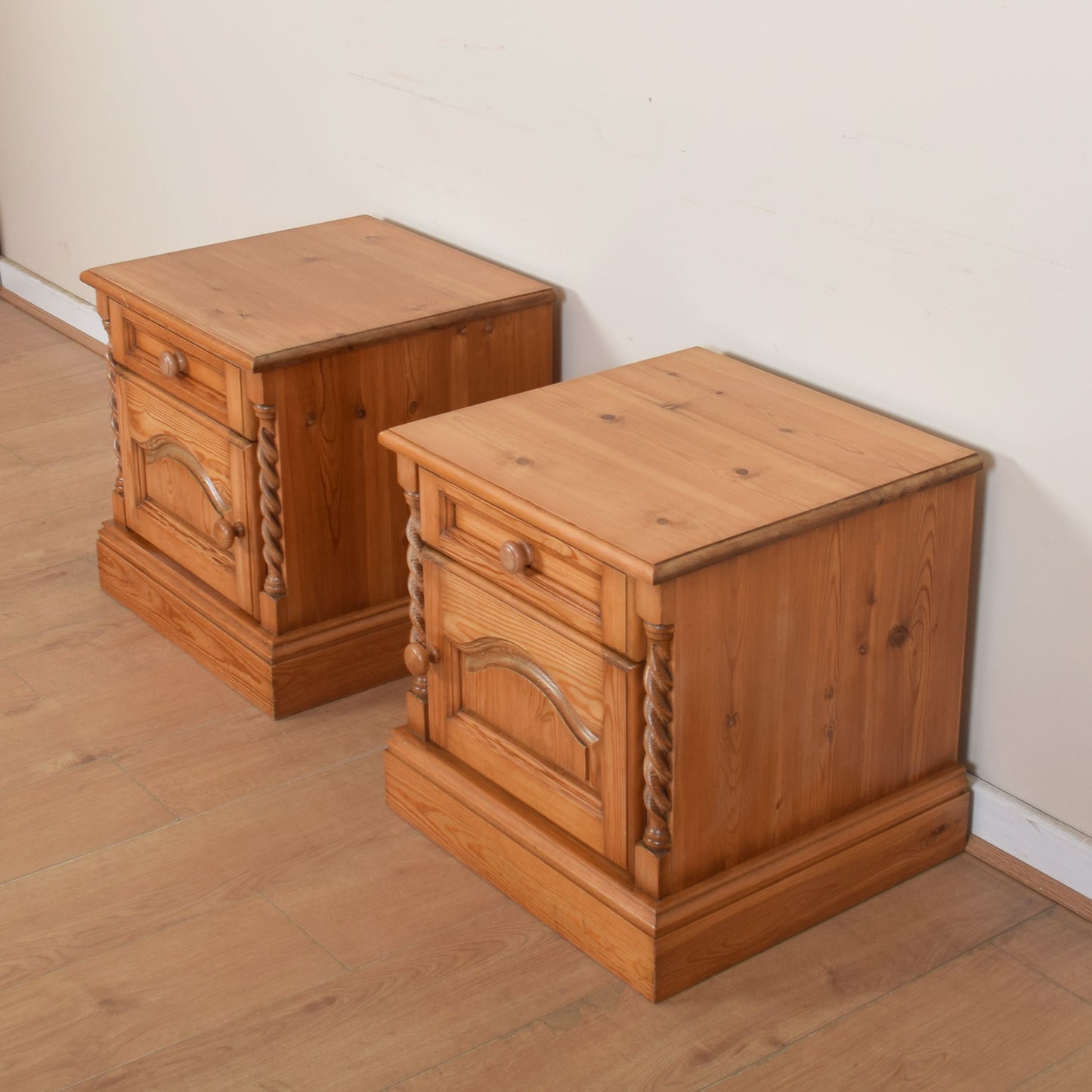 Pair of Pine Bedsides