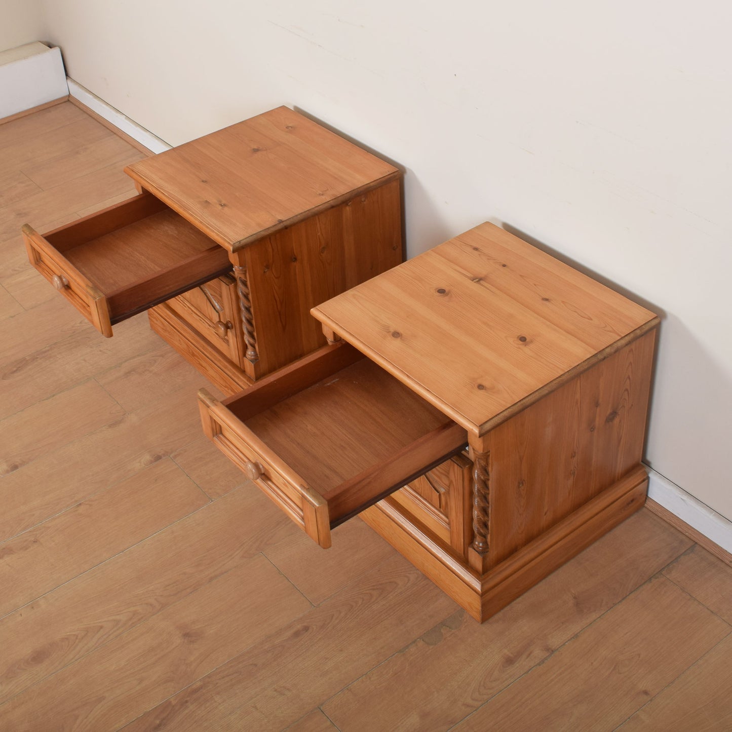 Pair of Pine Bedsides